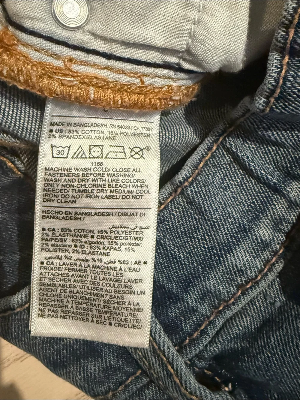 Old Navy Jeans Boys 6 Slim Blue Denim‎ Straight 360 Stretch Adjustable Waist